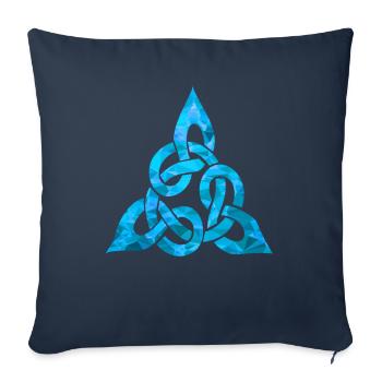 Keltischer Knoten - Sofakissenbezug 45 x 45 cm - Navy - Vorne