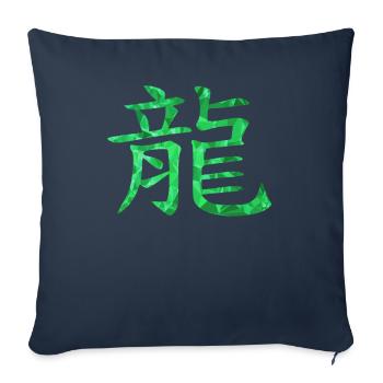 Chinesisch Drache - Sofakissenbezug 45 x 45 cm - Navy - Vorne