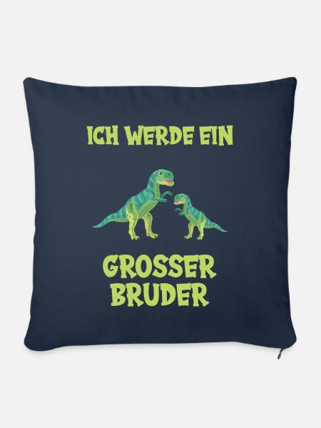 Ich werde großer Bruder - Sofakissenbezug 45 x 45 cm - Navy