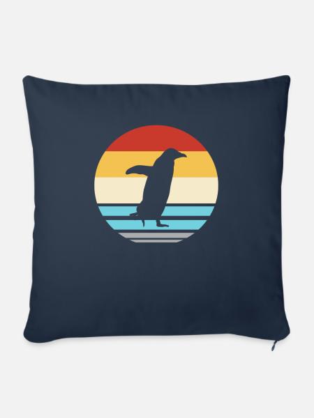 Pinguin Südpol Penguin - Sofakissenbezug 45 x 45 cm - Navy