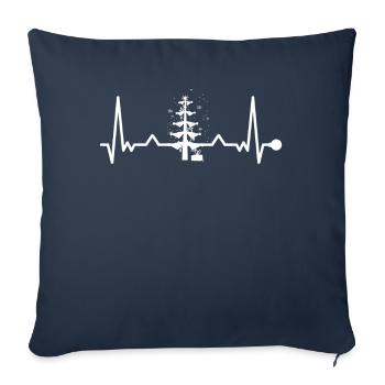 Chemise de Noël - Housse de coussin décorative 45 x 45 cm - bleu marine - Devant