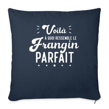 Voilà À Quoi Ressemble Le Frangin Parfait - Housse de coussin décorative 45 x 45 cm - bleu marine - Devant
