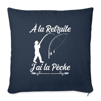 Pêche Retraité Super Cool Pour Papy - Housse de coussin décorative 45 x 45 cm - bleu marine - Devant
