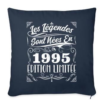 Les Légendes Sont Nés En 1995 | Cadeau - Housse de coussin décorative 45 x 45 cm - bleu marine - Devant