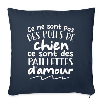 CE NE SONT PAS DES POiLS DE CHIEN - Housse de coussin décorative 45 x 45 cm - bleu marine - Devant