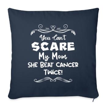Pink October , Breast Cancer , Mom - Sofa pillowcase 17,3'' x 17,3'' (45 x 45 cm) - navy - Front