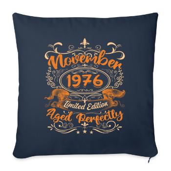 November 1976 Limitierte Auflage - Sofakissenbezug 45 x 45 cm - Navy - Vorne