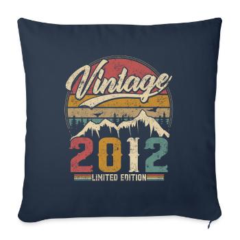 Vintage 2012 Limited Edition Cadeau D'anniversaire - Housse de coussin décorative 45 x 45 cm - bleu marine - Devant