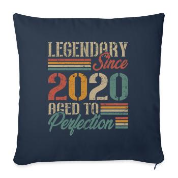 Vintage 2020 Cadeau D'anniversaire Rétro - Housse de coussin décorative 45 x 45 cm - bleu marine - Devant