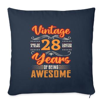Vintage | 28 birthday gift ideas - Sofa pillowcase 17,3'' x 17,3'' (45 x 45 cm) - navy - Front