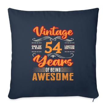 Vintage | 54 birthday gift ideas - Sofa pillowcase 17,3'' x 17,3'' (45 x 45 cm) - navy - Front