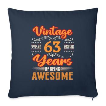 Vintage | 63 birthday gift ideas - Sofa pillowcase 17,3'' x 17,3'' (45 x 45 cm) - navy - Front