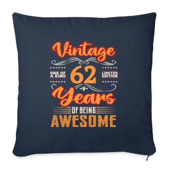 Vintage | 62 birthday gift ideas - Sofa pillowcase 17,3'' x 17,3'' (45 x 45 cm) - navy - Front