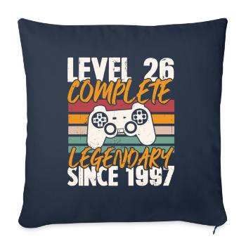 Birthday Gift, Level 26 Complete 1997 - Sofa pillowcase 17,3'' x 17,3'' (45 x 45 cm) - navy - Front