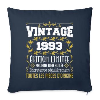 vintage 1993 | Toutes Les Pièces D'origine - Housse de coussin décorative 45 x 45 cm - bleu marine - Devant