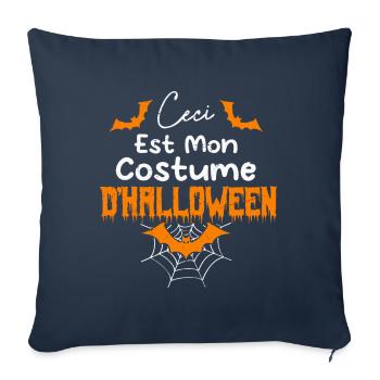 Ceci Est Mon costume d’halloween - Housse de coussin décorative 45 x 45 cm - bleu marine - Devant