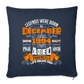 Legends were born in December 1994 | gift - Housse de coussin décorative 45 x 45 cm - bleu marine - Devant
