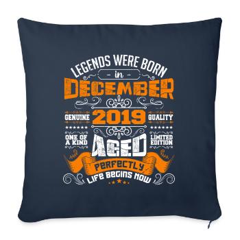Legends were born in December 2019 | gift - Housse de coussin décorative 45 x 45 cm - bleu marine - Devant