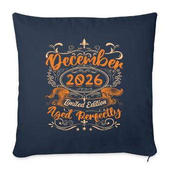 December 2026 | Limited Edition - Sofa pillowcase 17,3'' x 17,3'' (45 x 45 cm) - navy - Front