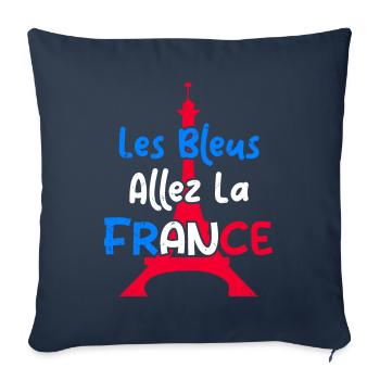 Allez La France | les champions - Housse de coussin décorative 45 x 45 cm - bleu marine - Devant