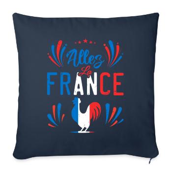 Allez La France | les champions - Housse de coussin décorative 45 x 45 cm - bleu marine - Devant