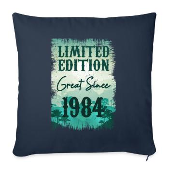 Unique of its kind since 1984 - Sofa pillowcase 17,3'' x 17,3'' (45 x 45 cm) - navy - Front