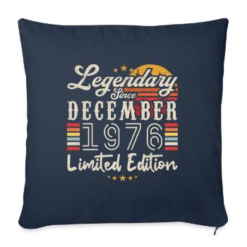 Legendary since December 1976 Limited Edition - Housse de coussin décorative 45 x 45 cm - bleu marine - Devant