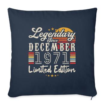Legendary since December 1971 Limited Edition - Housse de coussin décorative 45 x 45 cm - bleu marine - Devant