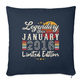 Legendary since January 2016 Limited Edition - Sofa pillowcase 17,3'' x 17,3'' (45 x 45 cm) - navy - Front
