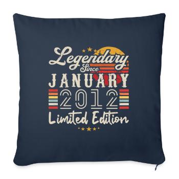 Legendary since January 2012 Limited Edition - Housse de coussin décorative 45 x 45 cm - bleu marine - Devant