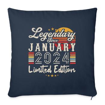 Legendary since January 2024 Limited Edition - Sofa pillowcase 17,3'' x 17,3'' (45 x 45 cm) - navy - Front