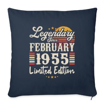 Legendary Since February 1955 | Limited Edition - Housse de coussin décorative 45 x 45 cm - bleu marine - Devant