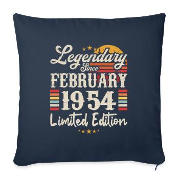 Legendary Since February 1954 | Limited Edition - Housse de coussin décorative 45 x 45 cm - bleu marine - Devant