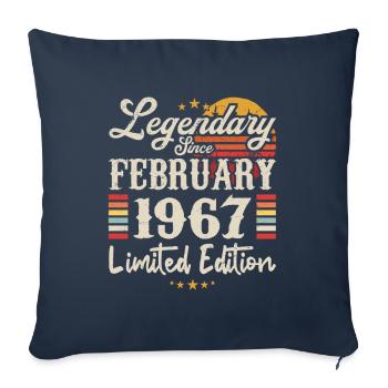 Legendary Since February 1967 | Limited Edition - Housse de coussin décorative 45 x 45 cm - bleu marine - Devant