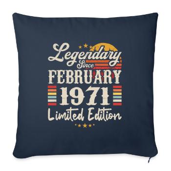 Legendary Since February 1971 | Limited Edition - Housse de coussin décorative 45 x 45 cm - bleu marine - Devant