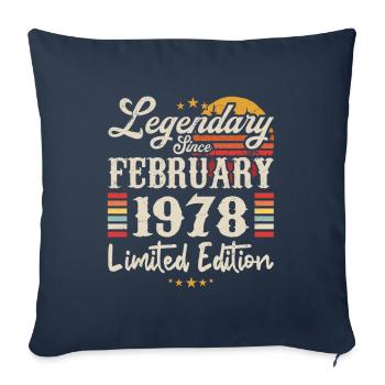 Legendary Since February 1978 | Limited Edition - Housse de coussin décorative 45 x 45 cm - bleu marine - Devant