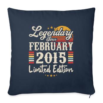 Legendary Since February 2015 | Limited Edition - Housse de coussin décorative 45 x 45 cm - bleu marine - Devant
