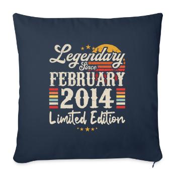 Legendary Since February 2014 | Limited Edition - Sofa pillowcase 17,3'' x 17,3'' (45 x 45 cm) - navy - Front