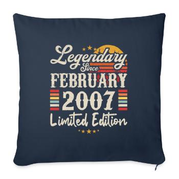 Legendary Since February 2007 | Limited Edition - Housse de coussin décorative 45 x 45 cm - bleu marine - Devant