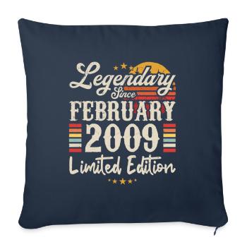 Legendary Since February 2009 | Limited Edition - Housse de coussin décorative 45 x 45 cm - bleu marine - Devant