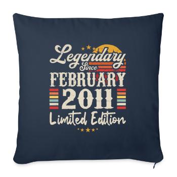 Legendary Since February 2011 | Limited Edition - Housse de coussin décorative 45 x 45 cm - bleu marine - Devant