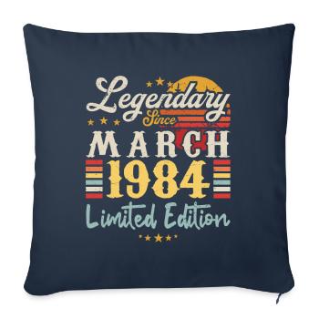 Legendary Since March 1984 - Limited Edition - Sofa pillowcase 17,3'' x 17,3'' (45 x 45 cm) - navy - Front