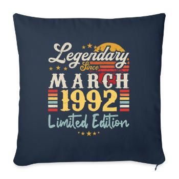 Legendary Since March 1992 - Limited Edition - Sofa pillowcase 17,3'' x 17,3'' (45 x 45 cm) - navy - Front