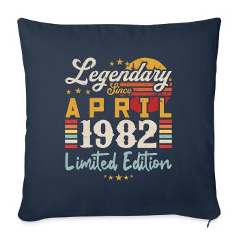 Legendary Since April 1982 | limited edition - Housse de coussin décorative 45 x 45 cm - bleu marine - Devant