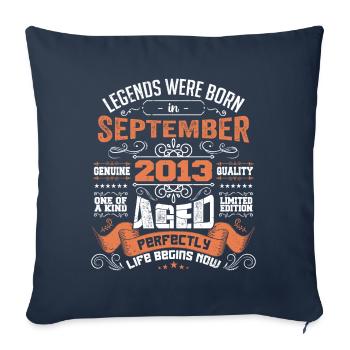 legends were born in September 2013 | gift ideas - Housse de coussin décorative 45 x 45 cm - bleu marine - Devant
