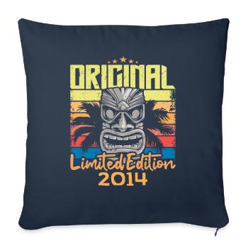 Légendes Sont Nés En 2014 Cadeau D'anniversaire - Housse de coussin décorative 45 x 45 cm - bleu marine - Devant