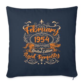 February 1954 | Aged Perfectly - Housse de coussin décorative 45 x 45 cm - bleu marine - Devant