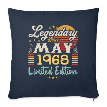 Legendary since May 1968 Limited Edition - Housse de coussin décorative 45 x 45 cm - bleu marine - Devant