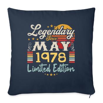 Legendary since May 1978 Limited Edition - Housse de coussin décorative 45 x 45 cm - bleu marine - Devant