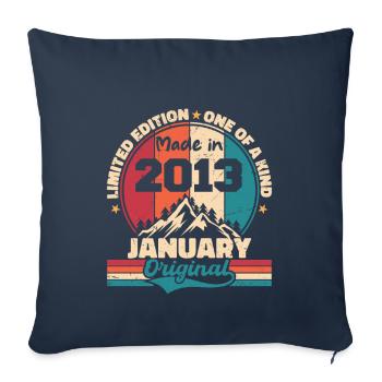 Birthday Gift January 2013 Limited Edition - Sofa pillowcase 17,3'' x 17,3'' (45 x 45 cm) - navy - Front